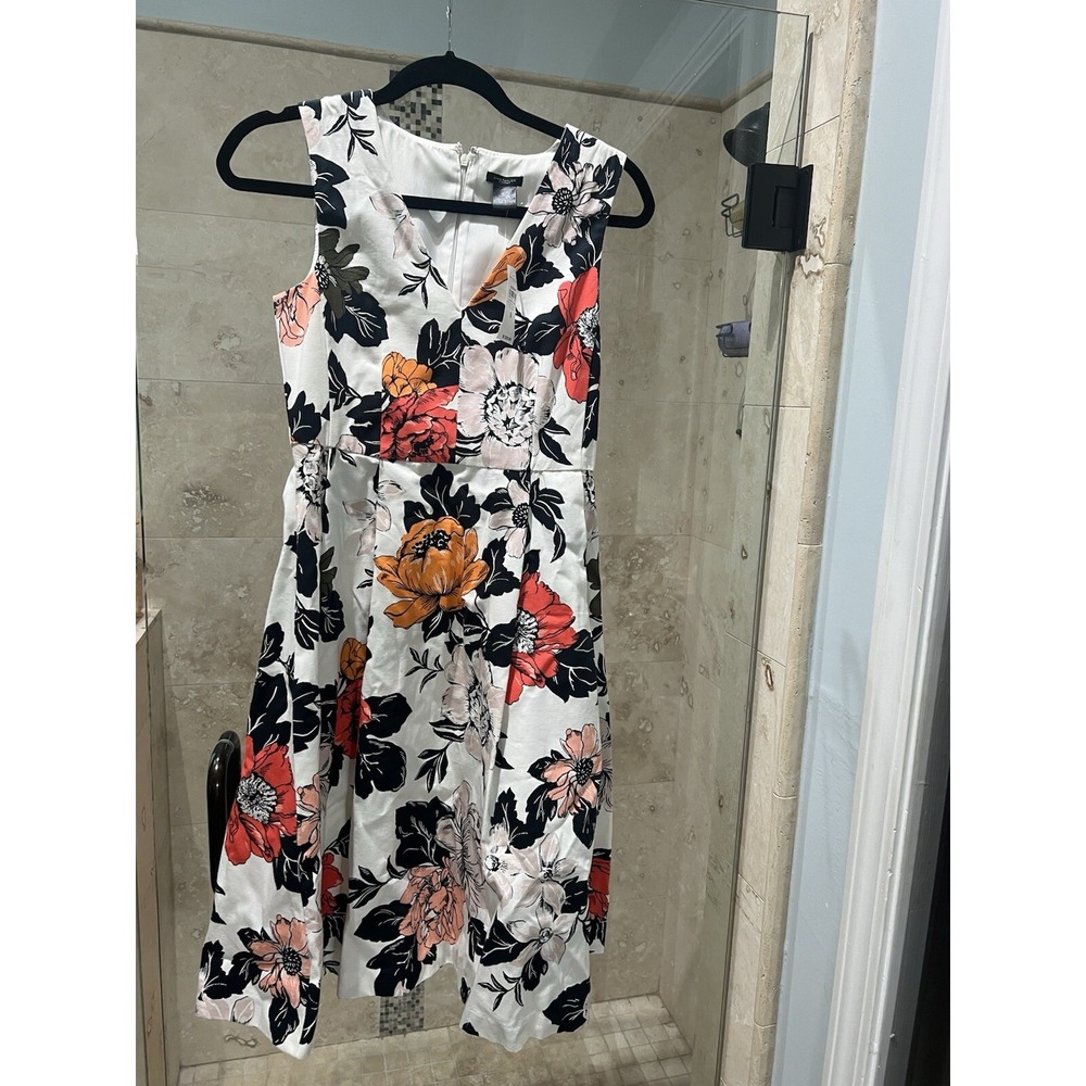 Ann Taylor Factory Floral Fit and Flare Dress Size 0 NWT Pinup A-Line 22934345